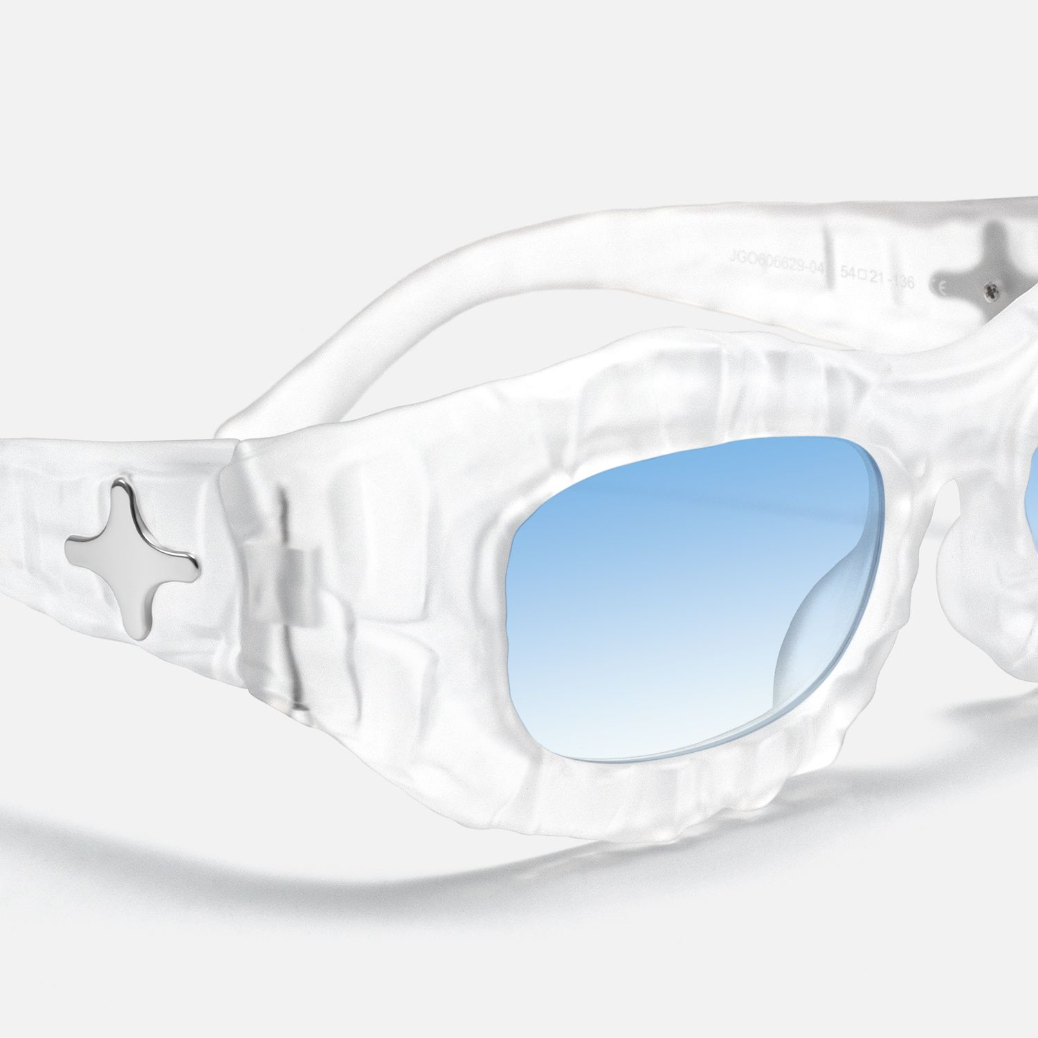 The Geologist - Blue Gradient Marble Sunglasses by Vooglam - Design Details