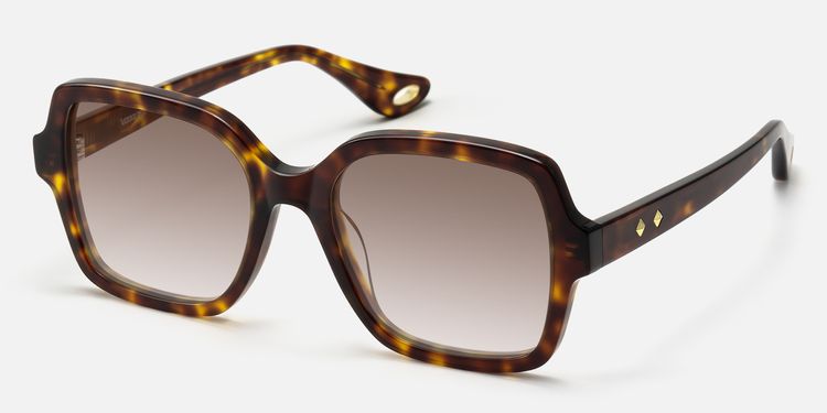 Meridian - Square Tortoise Acetate Sunglasses by Vooglam