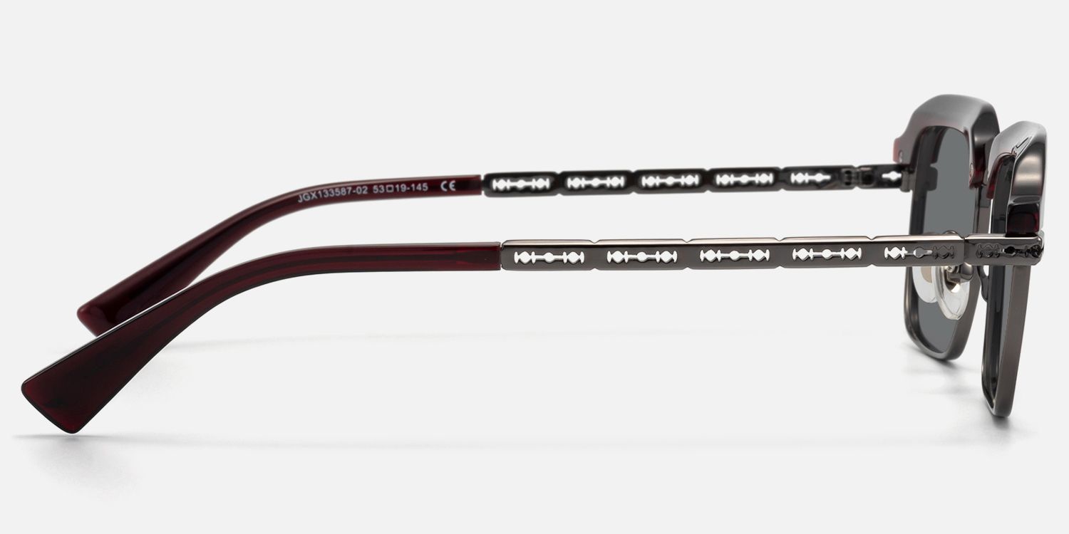 Archive - Dark Gray Razor Blade Sunglasses by Vooglam - Side View