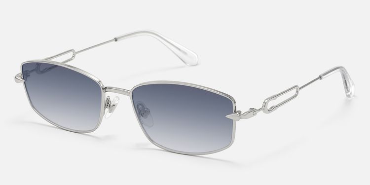 Bladework - Silver Safety Pin Gradient Glasses by Vooglam