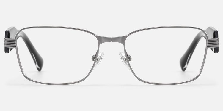 Toyo-Gunmetal Eyeglasses with Acetate Temple by Vooglam