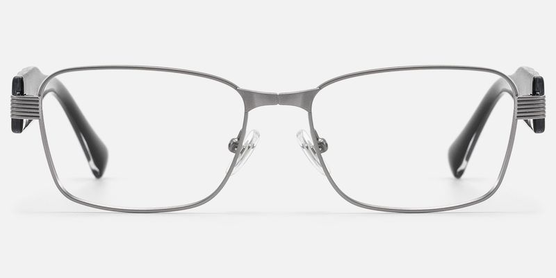 Toyo-Gunmetal Eyeglasses with Acetate Temple by Vooglam