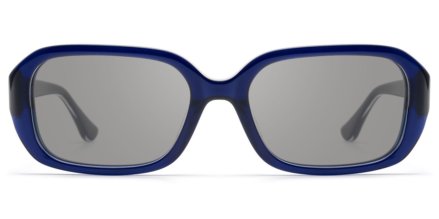Mies - Blue Acetate Sunglasses with Metal Pins by Vooglam Product Details 1