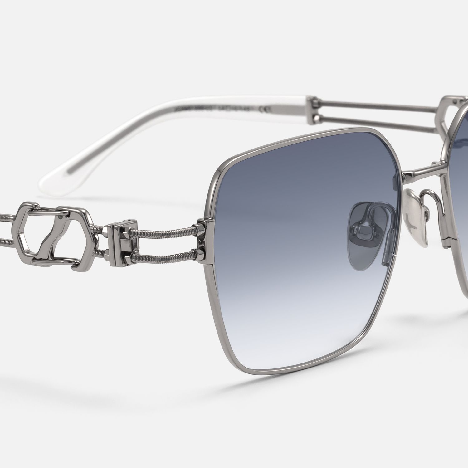 The Architect - Gunmetal Gradient Gray Sunglasses by Vooglam - Design Details