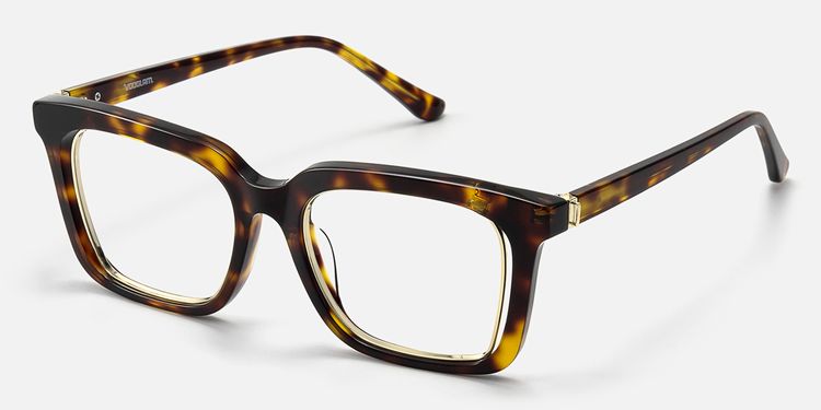 Chaparral - Fashion Rectangle Tortoise Glasses by Vooglam