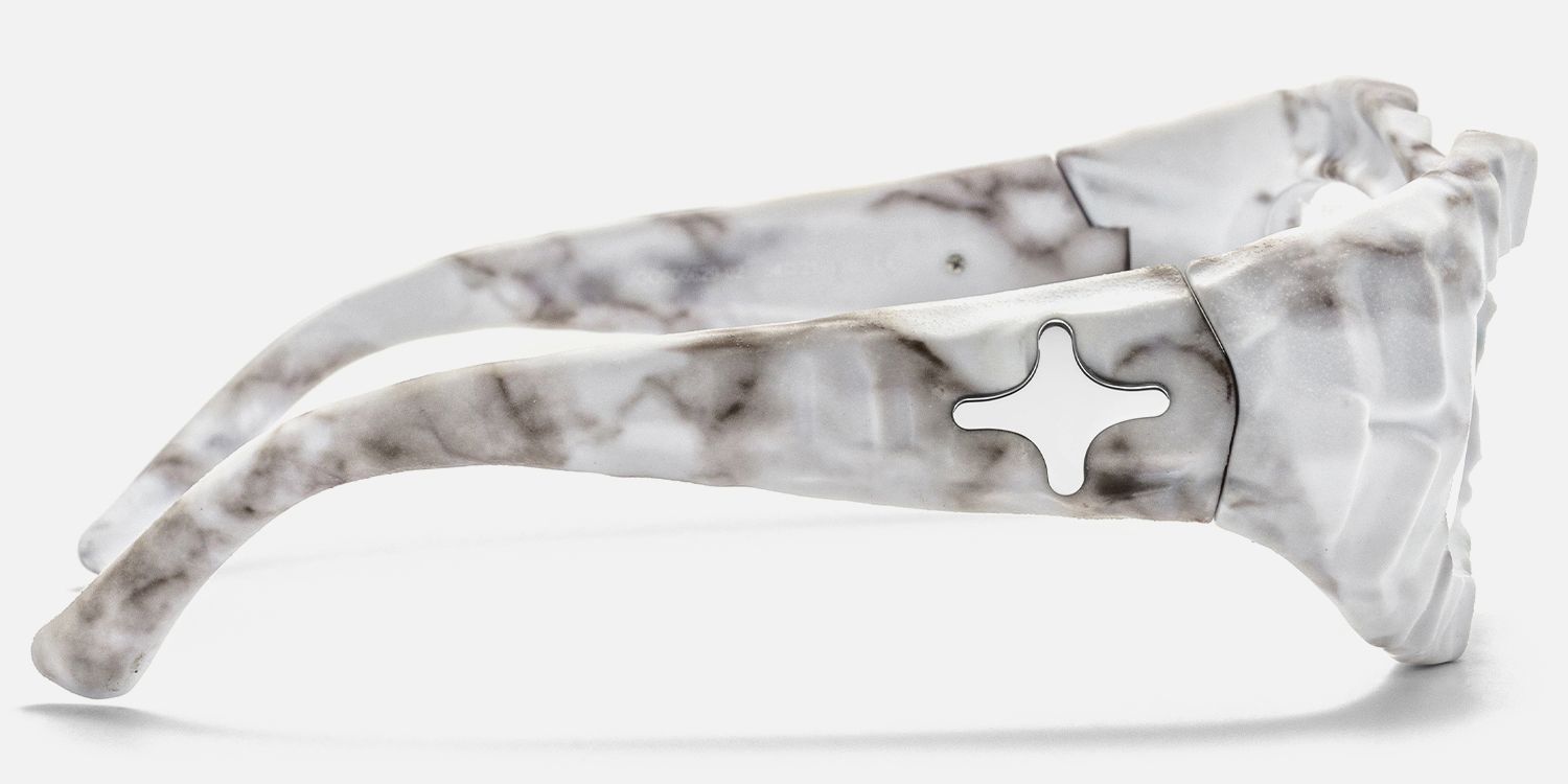 The Geologist - White Marble Rock Glasses by Vooglam - Side View