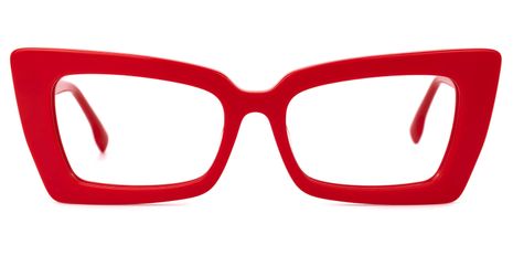 Sarah - Rectangle Red Eyeglasses Rectangle Red Eyeglasses Rectangle Red Eyeglasses Rectangle Red Eye