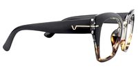 Paulina - Square Black Tortoise Eyeglasses │Vooglam 