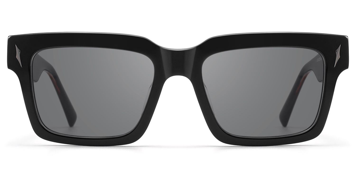 Razor - Dark Rimmed Black Sunglasses by Vooglam Product Details 1