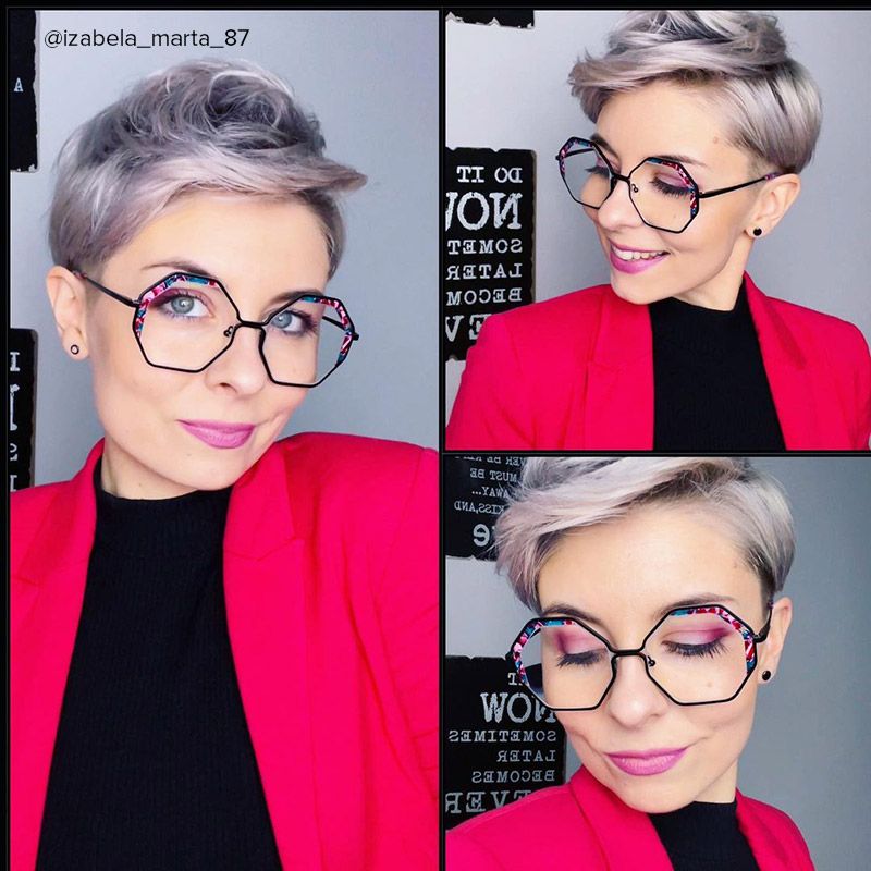 Scotto - Geometric Floral Eyeglasses | Vooglam
