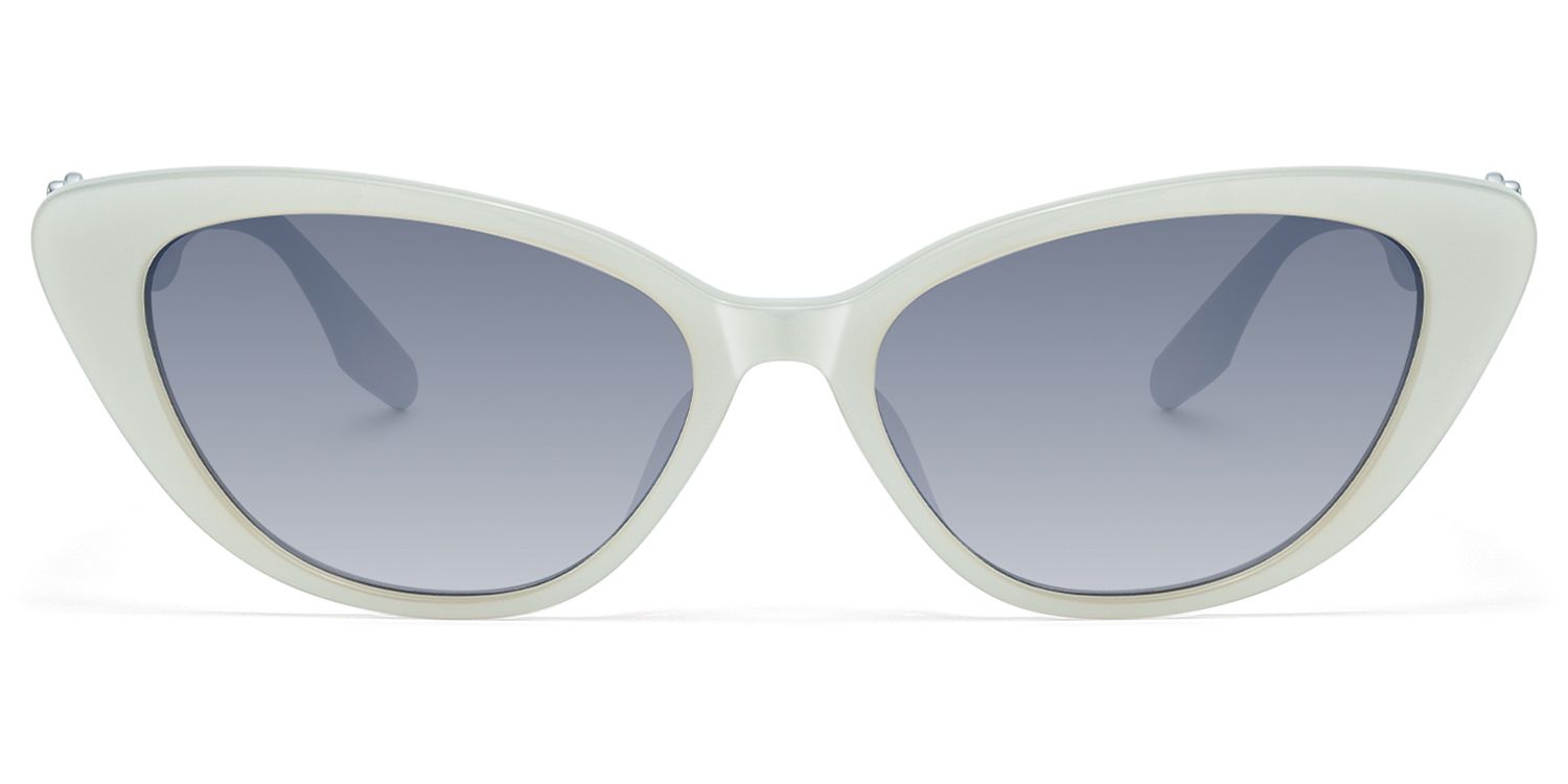 No Fate - Silver White Cat Eye Sunglasses by Vooglam Product Details 1