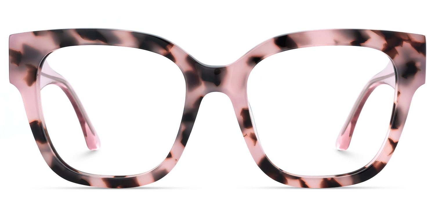 Lorette - Square Pink Eyeglasses by Vooglam Product Details 1