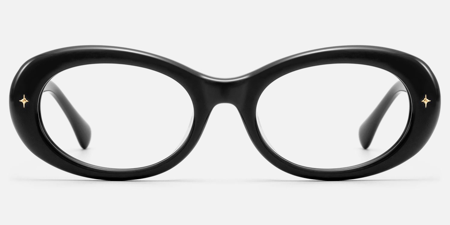 Vexa- Black Chunky Zebra Print Glasses by Vooglam - Angle View