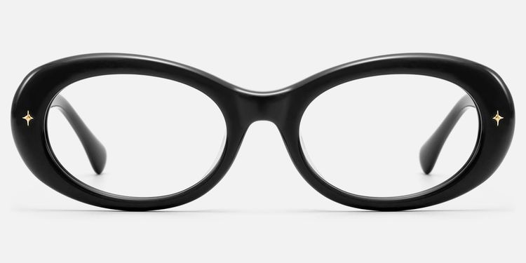 Vexa- Black Chunky Zebra Print Glasses by Vooglam