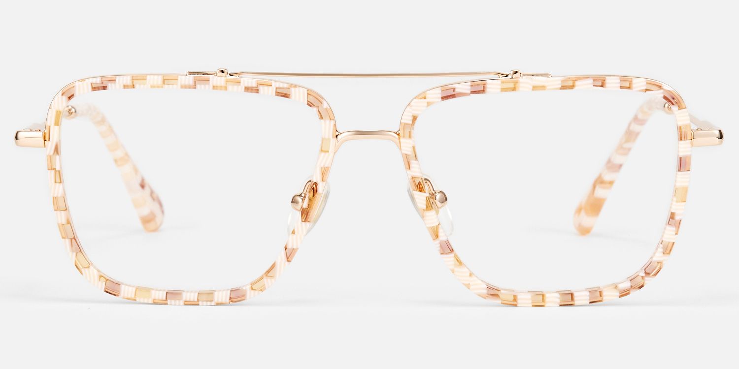 Isla - Aviator Pattern Eyeglasses by Vooglam - Angle View