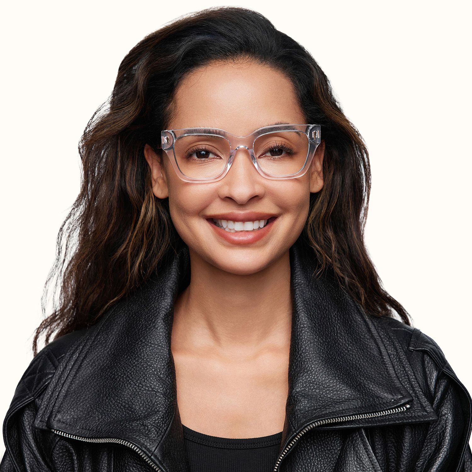 Asante - Crystal Brown Tinted Sunglasses by Vooglam - On Model