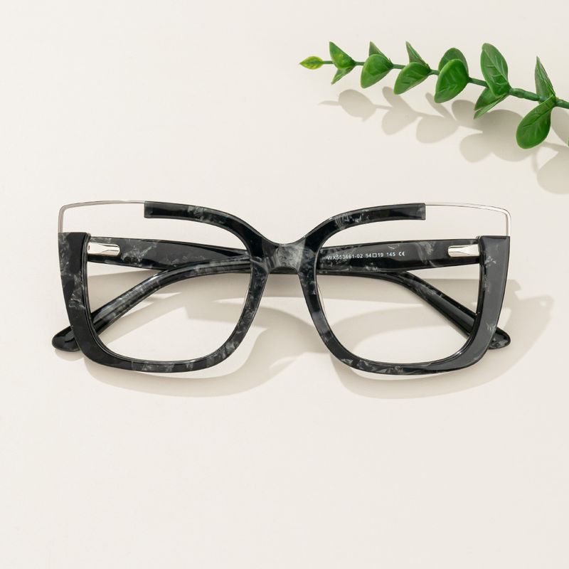 Angelia - Square Black Eyeglasses - 5