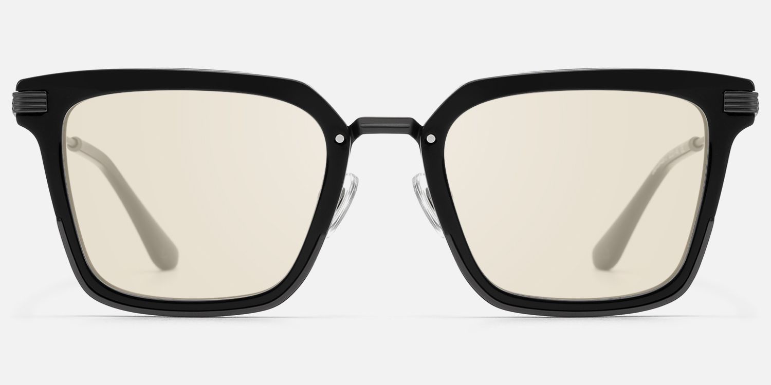 Kassel - Matte Gunmetal Acetate Metal Sunglasses by Vooglam - Angle View