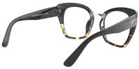 Paulina - Square Black Tortoise Eyeglasses │Vooglam Side View