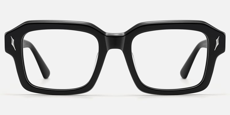 Blindspot - Safety Pin Square Black Glasses by Vooglam