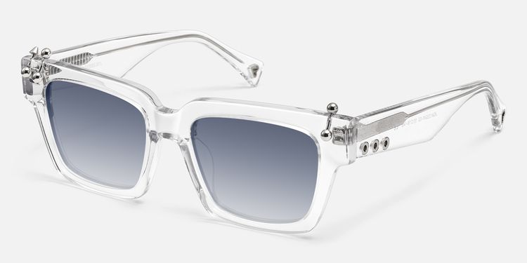PIERCE - Clear Piercing Square Sunglasses by Vooglam