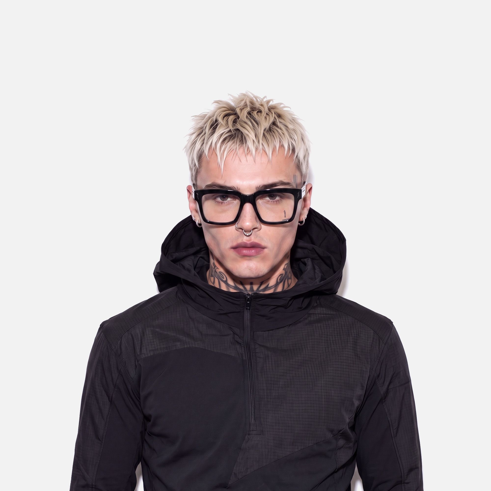 Blindspot - Transparent Red Safety Pin Glasses by Vooglam - Lifestyle Look