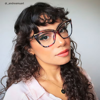 Janina - Cat Eye Floral Eyeglasses - 13