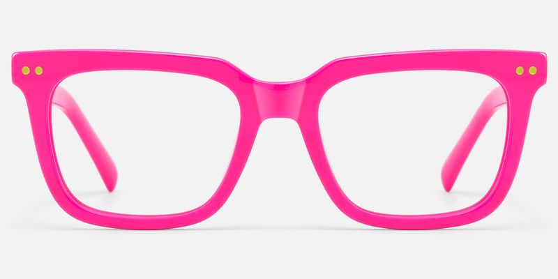 Remix - Chic Rectangle Pink Eyeglasses by Vooglam