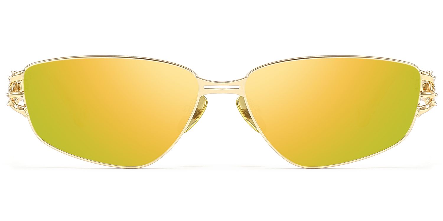 Spine - Gold Metal Thorn Deco Gradient Sunglasses by Vooglam Product Details 1