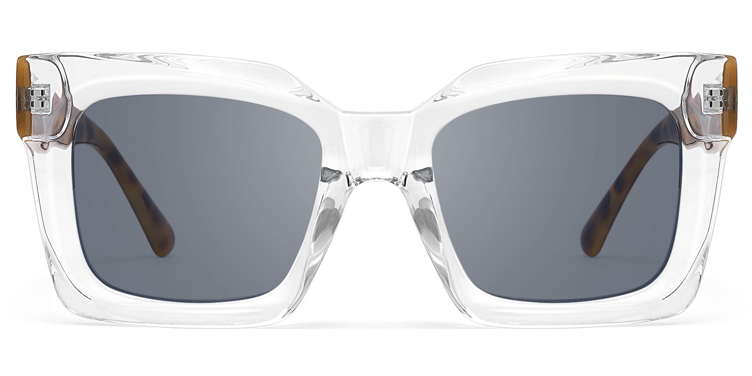 Pacheco - Two Tone Oversized Clear Square Shades by Vooglam Product Details 1