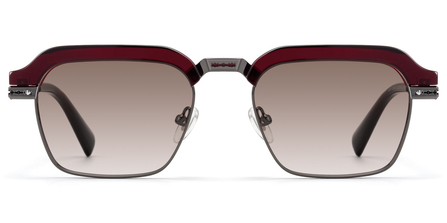 Archive - Brown Tint Razor Blade Sunglasses by Vooglam Product Details 1