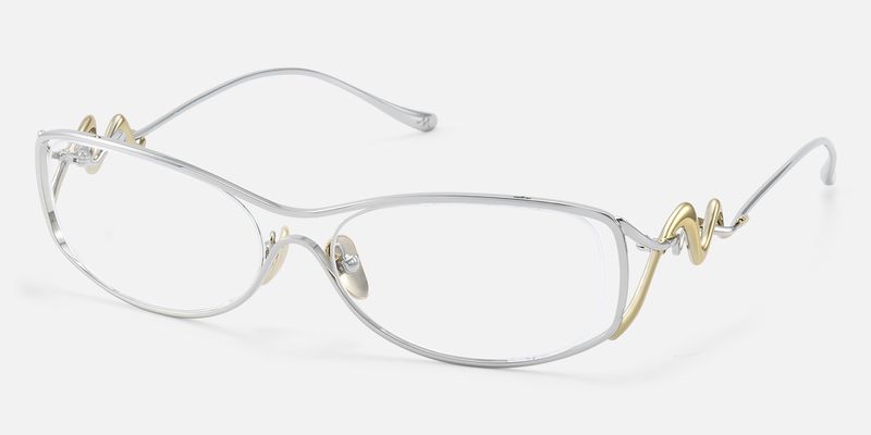 Okinawa - Rectangle Silver Eyeglasses