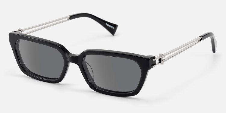 Scarpa - Black Double Wire Gray Tint Sunglasses by Vooglam