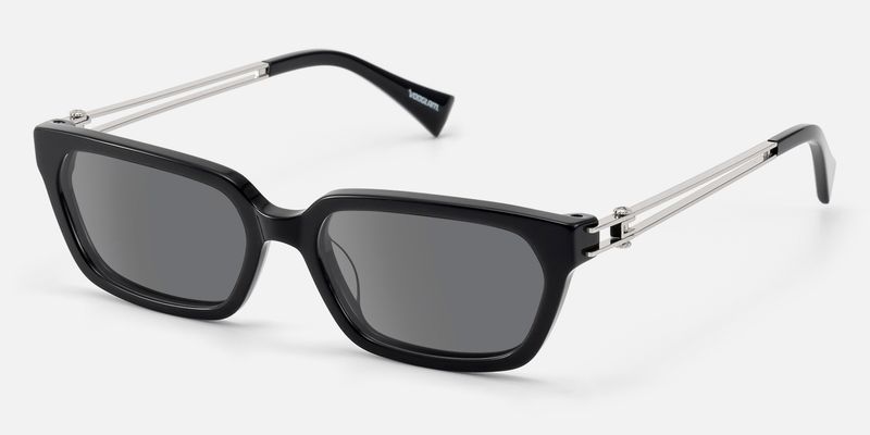 Scarpa - Black Double Wire Gray Tint Sunglasses by Vooglam