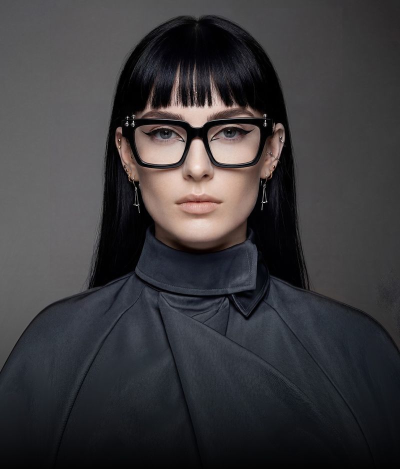 Lizzy - Geometric Gold Eyeglasses