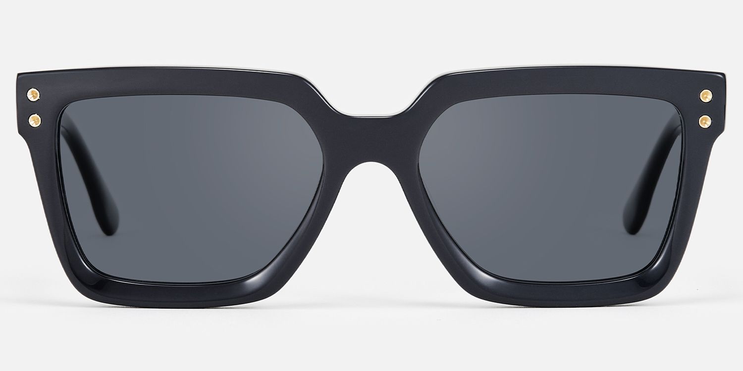 Cavalier - Rectangle Grey Sunglasses by Vooglam - Angle View