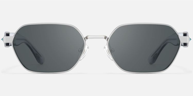 Orion - Gray Lens Mixed Material Sunglasses by Vooglam
