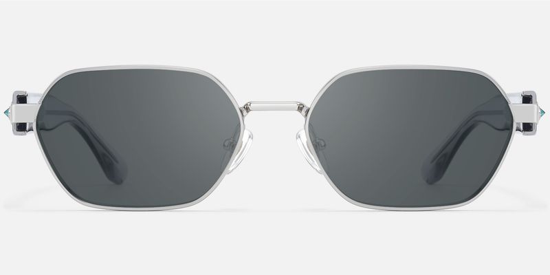 Orion - Gray Lens Mixed Material Sunglasses by Vooglam