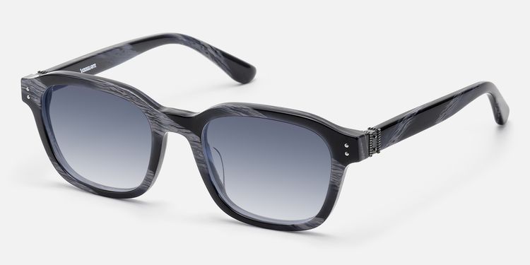 Rainier - Dark Blue Horn Gradient Lens Shades by Vooglam