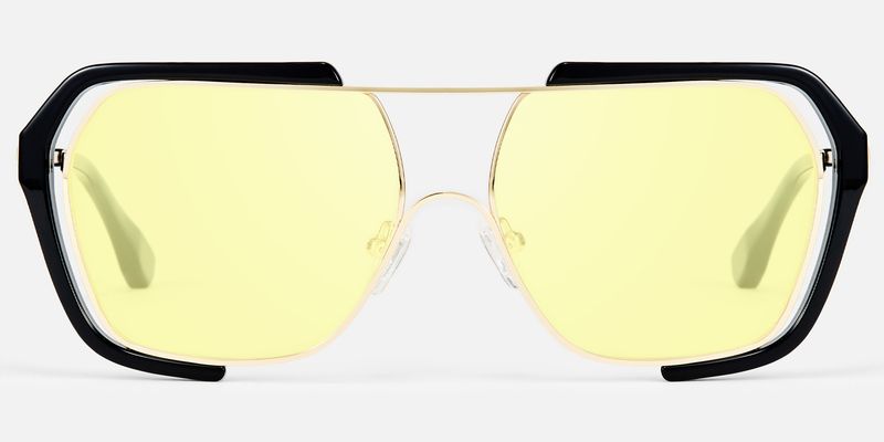 Porsha - Double Bridge Aviator Sunglasses | Vooglam