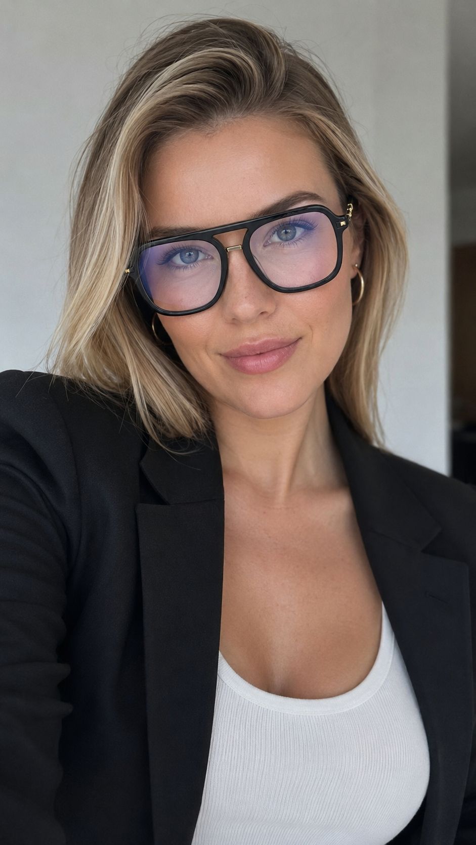 Explore the design story of Lizzy - Geometric Gold Eyeglasses | Vooglam 4