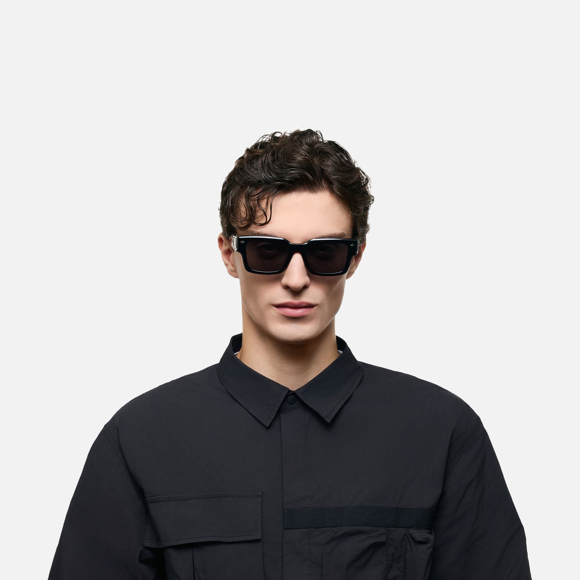 The Programmer - Bold Black USB Sunglasses by Vooglam - Lifestyle Look