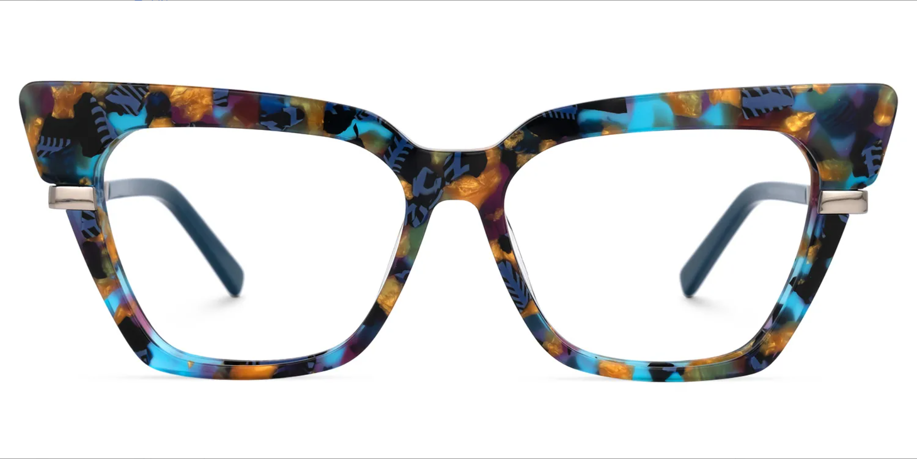 Mariana - Cat Eye Floral Eyeglasses | Vooglam Angle View