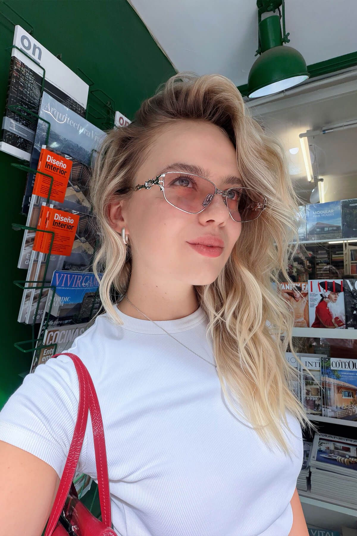 Vooglam Street Style in Real Life: @megleik wearing Spine - Silver Spine Deco Gothic Eyewear by Vooglam
