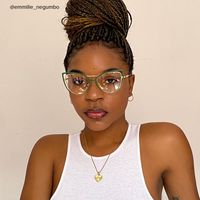 Roselyn - Cat Eye Green Eyeglasses - 7