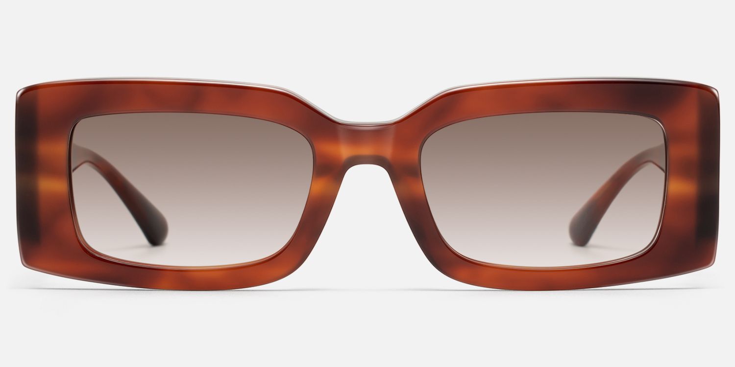 Rectangle Multicolor Sunglasses | Vooglam.com Angle View