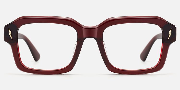 Blindspot - Transparent Red Safety Pin Glasses by Vooglam
