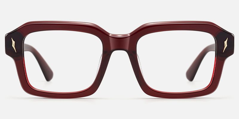 Blindspot - Transparent Red Safety Pin Glasses by Vooglam
