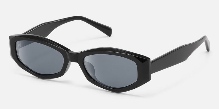 Vesper - Geometric Black Sunglasses by Vooglam