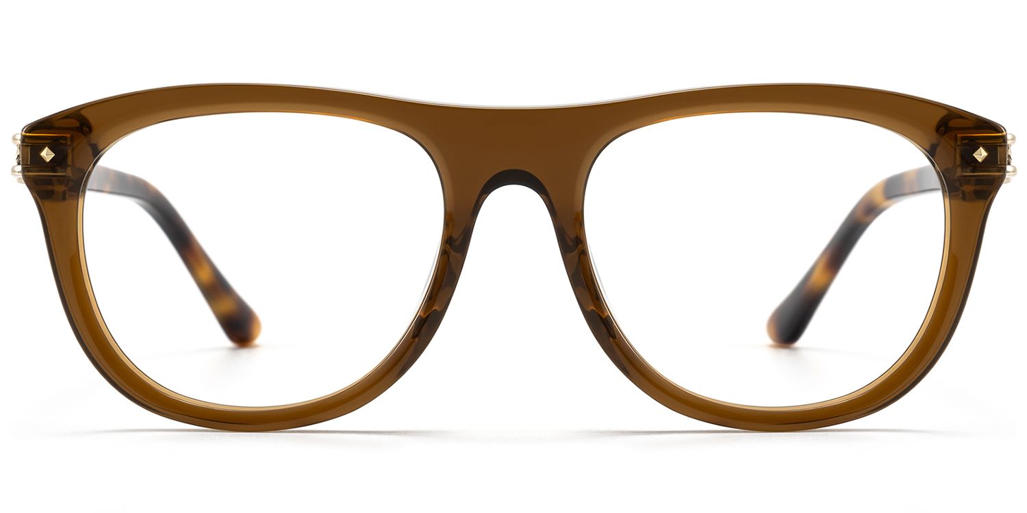 O'Keeffe - Designer Aviator Brown Eyeglasses by Vooglam Product Details 1